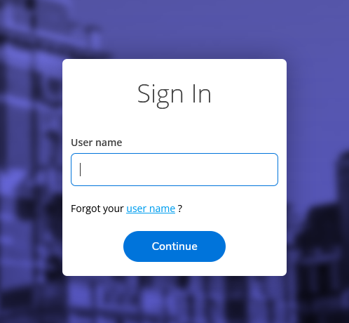 Log in to Self-Service