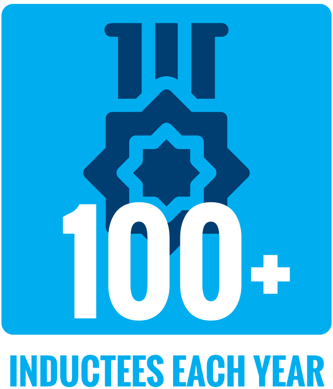 100+ Inductees Each Year