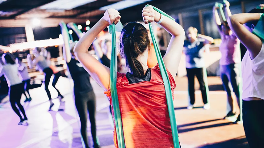 Instructor training using resistance bands