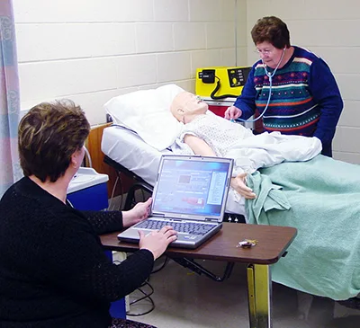 sim man in skills lab