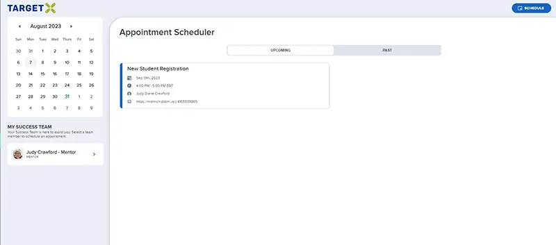 confirm appt final screen