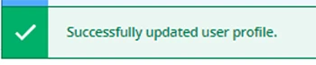 Successfully updated user profile
