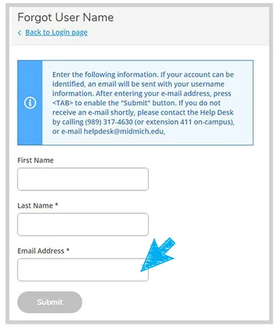 forgot user name step 4